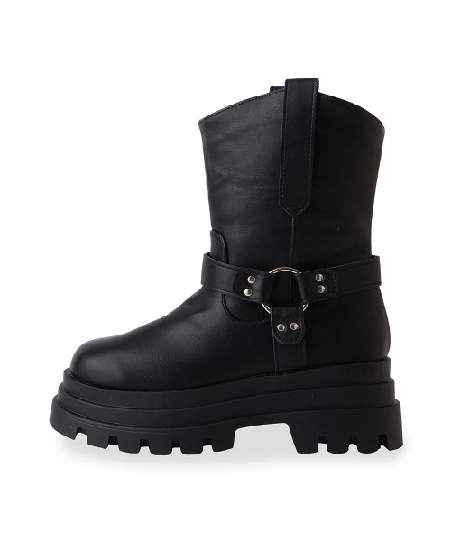 【セール】ベルト付き厚底ショートブーツ（ブーツ）｜ketty cherie（ケティシェリー）