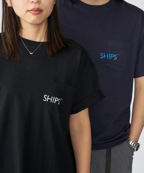 SHIPS(シップス)の「【WEB限定】SHIPS: SHIPSロゴ プリント ポケット Tシャツ(Tシャツ/カットソー・メンズ・ホワイト/ネイビー/ブラック/レッド・SMALL/X-LARGE/LARGE/MEDIUM/X-SMALL)」の6枚目の写真