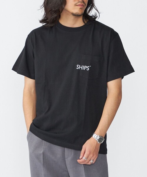SHIPS(シップス)の「【WEB限定】SHIPS: SHIPSロゴ プリント ポケット Tシャツ(Tシャツ/カットソー・メンズ・ホワイト/ネイビー/ブラック/レッド・SMALL/X-LARGE/LARGE/MEDIUM/X-SMALL)」の7枚目の写真
