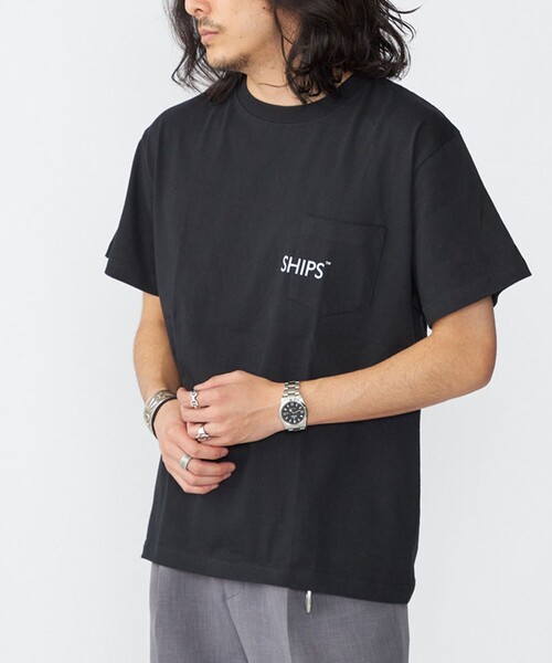 SHIPS(シップス)の「【WEB限定】SHIPS: SHIPSロゴ プリント ポケット Tシャツ(Tシャツ/カットソー・メンズ・ホワイト/ネイビー/ブラック/レッド・SMALL/X-LARGE/LARGE/MEDIUM/X-SMALL)」の8枚目の写真
