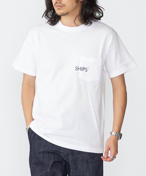 SHIPS(シップス)の「【WEB限定】SHIPS: SHIPSロゴ プリント ポケット Tシャツ(Tシャツ/カットソー・メンズ・ホワイト/ネイビー/ブラック/レッド・SMALL/X-LARGE/LARGE/MEDIUM/X-SMALL)」の14枚目の写真