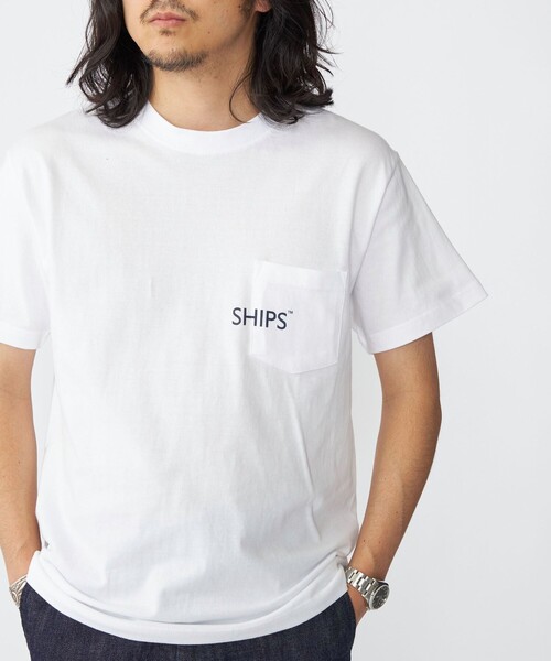 SHIPS(シップス)の「【WEB限定】SHIPS: SHIPSロゴ プリント ポケット Tシャツ(Tシャツ/カットソー・メンズ・ホワイト/ネイビー/ブラック/レッド・SMALL/X-LARGE/LARGE/MEDIUM/X-SMALL)」の16枚目の写真