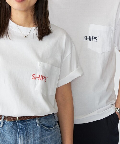SHIPS(シップス)の「【WEB限定】SHIPS: SHIPSロゴ プリント ポケット Tシャツ(Tシャツ/カットソー・メンズ・ホワイト/ネイビー/ブラック/レッド・SMALL/X-LARGE/LARGE/MEDIUM/X-SMALL)」の18枚目の写真