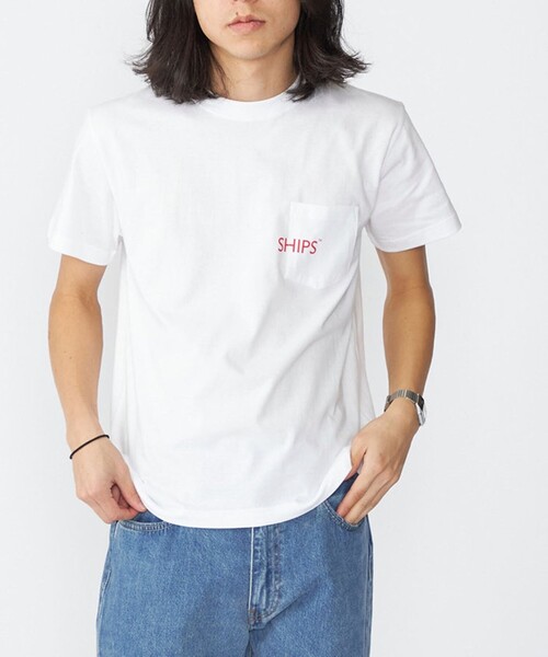 SHIPS(シップス)の「【WEB限定】SHIPS: SHIPSロゴ プリント ポケット Tシャツ(Tシャツ/カットソー・メンズ・ホワイト/ネイビー/ブラック/レッド・SMALL/X-LARGE/LARGE/MEDIUM/X-SMALL)」の19枚目の写真