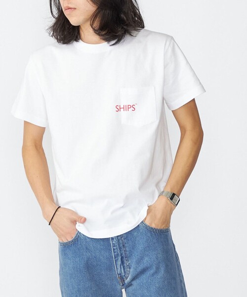 SHIPS(シップス)の「【WEB限定】SHIPS: SHIPSロゴ プリント ポケット Tシャツ(Tシャツ/カットソー・メンズ・ホワイト/ネイビー/ブラック/レッド・SMALL/X-LARGE/LARGE/MEDIUM/X-SMALL)」の20枚目の写真