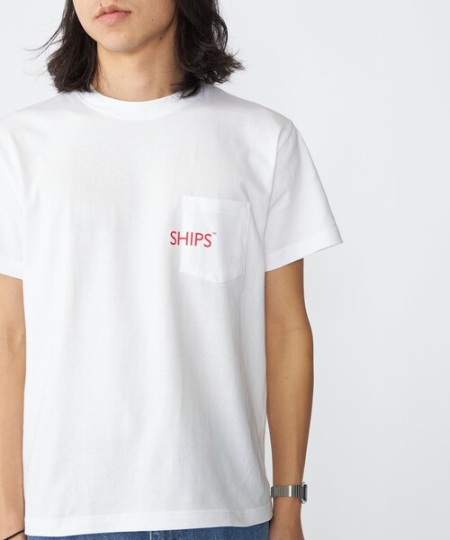 SHIPS(シップス)の「【WEB限定】SHIPS: SHIPSロゴ プリント ポケット Tシャツ(Tシャツ/カットソー・メンズ・ホワイト/ネイビー/ブラック/レッド・SMALL/X-LARGE/LARGE/MEDIUM/X-SMALL)」の21枚目の写真