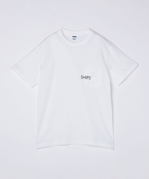 SHIPS(シップス)の「【WEB限定】SHIPS: SHIPSロゴ プリント ポケット Tシャツ(Tシャツ/カットソー・メンズ・ホワイト/ネイビー/ブラック/レッド・SMALL/X-LARGE/LARGE/MEDIUM/X-SMALL)」の5枚目の写真