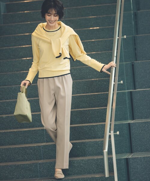 OPAQUE.CLIP(オペークドットクリップ)の「《SS-LLsize》美脚ストレッチイージーテーパードパンツ【洗濯機洗い可】(その他パンツ・レディース・ブラック/ライトベージュ/ネイビー・34/36/38/40/42)」の16枚目の写真