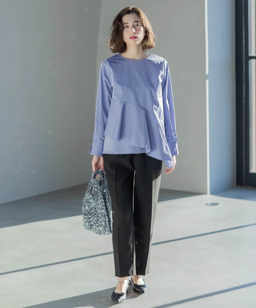 OPAQUE.CLIP(オペークドットクリップ)の「《SS-LLsize》美脚ストレッチイージーテーパードパンツ【洗濯機洗い可】(その他パンツ・レディース・ブラック/ライトベージュ/ネイビー・34/36/38/40/42)」の17枚目の写真