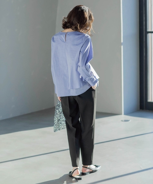 OPAQUE.CLIP(オペークドットクリップ)の「《SS-LLsize》美脚ストレッチイージーテーパードパンツ【洗濯機洗い可】(その他パンツ・レディース・ブラック/ライトベージュ/ネイビー・34/36/38/40/42)」の21枚目の写真