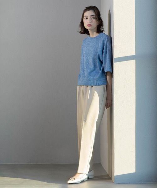 OPAQUE.CLIP(オペークドットクリップ)の「《SS-LLsize》美脚ストレッチイージーテーパードパンツ【洗濯機洗い可】(その他パンツ・レディース・ブラック/ライトベージュ/ネイビー・34/36/38/40/42)」の11枚目の写真