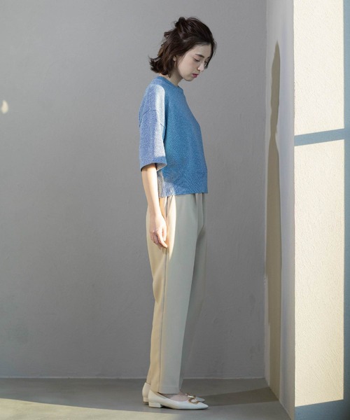 OPAQUE.CLIP(オペークドットクリップ)の「《SS-LLsize》美脚ストレッチイージーテーパードパンツ【洗濯機洗い可】(その他パンツ・レディース・ブラック/ライトベージュ/ネイビー・34/36/38/40/42)」の12枚目の写真