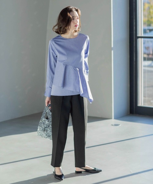 OPAQUE.CLIP(オペークドットクリップ)の「《SS-LLsize》美脚ストレッチイージーテーパードパンツ【洗濯機洗い可】(その他パンツ・レディース・ブラック/ライトベージュ/ネイビー・34/36/38/40/42)」の6枚目の写真