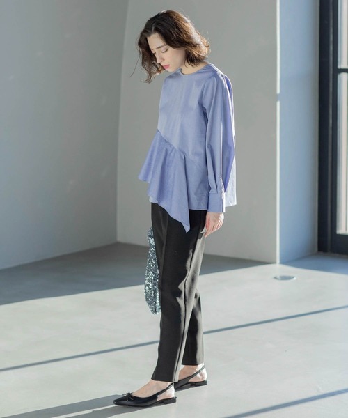 OPAQUE.CLIP(オペークドットクリップ)の「《SS-LLsize》美脚ストレッチイージーテーパードパンツ【洗濯機洗い可】(その他パンツ・レディース・ブラック/ライトベージュ/ネイビー・34/36/38/40/42)」の7枚目の写真