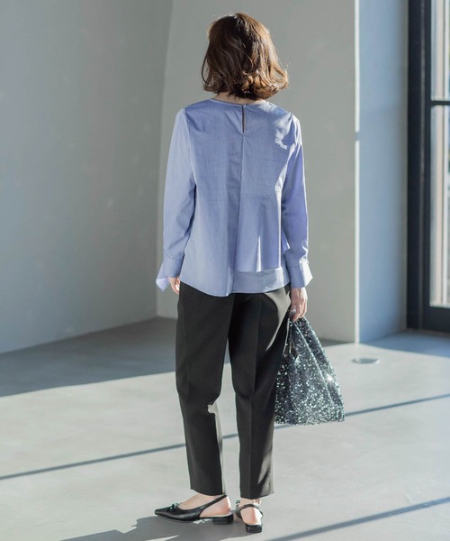 OPAQUE.CLIP(オペークドットクリップ)の「《SS-LLsize》美脚ストレッチイージーテーパードパンツ【洗濯機洗い可】(その他パンツ・レディース・ブラック/ライトベージュ/ネイビー・34/36/38/40/42)」の8枚目の写真