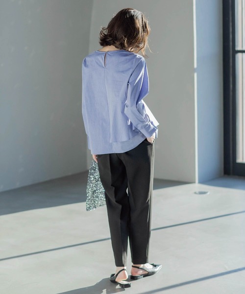 OPAQUE.CLIP(オペークドットクリップ)の「《SS-LLsize》美脚ストレッチイージーテーパードパンツ【洗濯機洗い可】(その他パンツ・レディース・ブラック/ライトベージュ/ネイビー・34/36/38/40/42)」の9枚目の写真