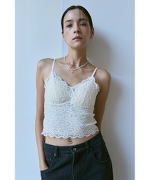 カップ付き総レースシアーキャミ