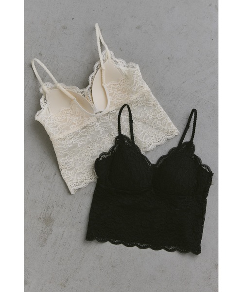 un/neu（アンノイ）の「カップ付き総レースシアーキャミ（キャミソール・レディース・ブラック/ホワイト・FREE）」の18枚目の写真
