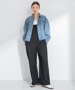 セール】Stripe Zip Combinaison（つなぎ/オールインワン）｜TODAYFUL