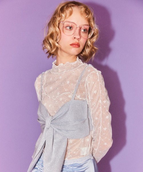 Candy Stripper（キャンディストリッパー）の「☆☆☆ SHEER トップス（その他トップス・レディース・ブラック/ピンク/オフホワイト・FREE）」の4枚目の写真