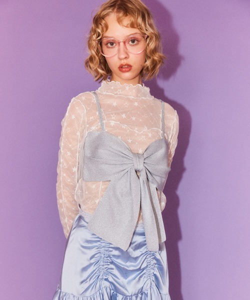 Candy Stripper（キャンディストリッパー）の「☆☆☆ SHEER トップス（その他トップス・レディース・ブラック/ピンク/オフホワイト・FREE）」の6枚目の写真