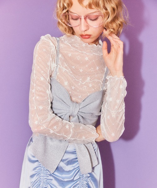 Candy Stripper（キャンディストリッパー）の「☆☆☆ SHEER トップス（その他トップス・レディース・ブラック/ピンク/オフホワイト・FREE）」の5枚目の写真