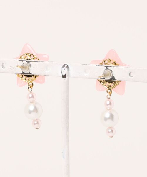VIBGYOR(ヴィブジョー)の「【MUURABBTI】ミルキー星のゆめかわパールピアス(MA)(ピアス(両耳用)・レディース・パープル/グリーン/ピンク/イエロー・FREE)」の5枚目の写真