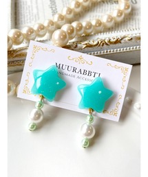 【MUURABBTI】ミルキー星のゆめかわパールピアス(MA)