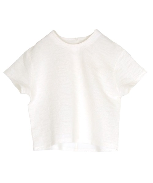 UR'S(ユアーズ)の「シアージャガードストレッチプルオーバー(Tシャツ/カットソー・レディース・ホワイト/ブラック・L/M/S)」の12枚目の写真
