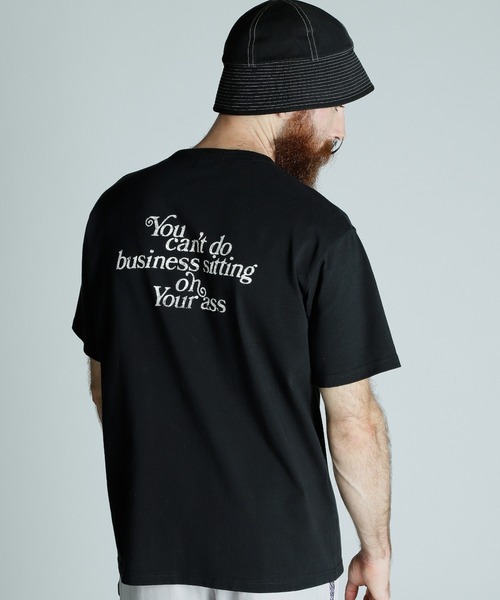 schott（ショット）の「Schott/ショット/T-SHIRT YOU CANT DO BUSINESS ON YOUR ASS//ユーキャン ビジネス オン ユア アス Tシャツ（Tシャツ/カットソー・メンズ・ブラック/ホワイト/グレー・XL/2XL/L/M）」の6枚目の写真
