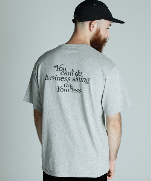schott（ショット）の「Schott/ショット/T-SHIRT YOU CANT DO BUSINESS ON YOUR ASS//ユーキャン ビジネス オン ユア アス Tシャツ（Tシャツ/カットソー・メンズ・ブラック/ホワイト/グレー・XL/2XL/L/M）」の8枚目の写真