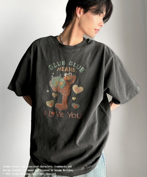 classicalelf(クラシカルエルフ)の「大人カジュアルにハマる。綿100%セサミキャラピグメント加工ビッグTシャツ(Tシャツ/カットソー・レディース・C/B/A・X-LARGE/SMALL/MEDIUM/LARGE)」の4枚目の写真