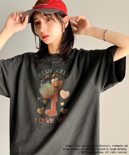 classicalelf(クラシカルエルフ)の「大人カジュアルにハマる。綿100%セサミキャラピグメント加工ビッグTシャツ(Tシャツ/カットソー・レディース・C/B/A・X-LARGE/SMALL/MEDIUM/LARGE)」の7枚目の写真