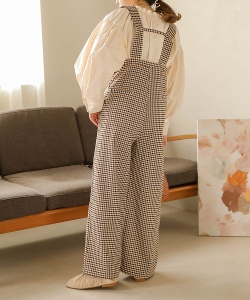 Bab(バブ)の「ハイウエストサロペット(サロペット/オーバーオール・レディース・ブラウン/ベージュ/ブラック・MEDIUM)」の15枚目の写真