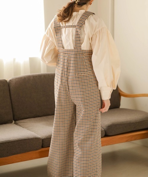 Bab(バブ)の「ハイウエストサロペット(サロペット/オーバーオール・レディース・ブラウン/ベージュ/ブラック・MEDIUM)」の17枚目の写真