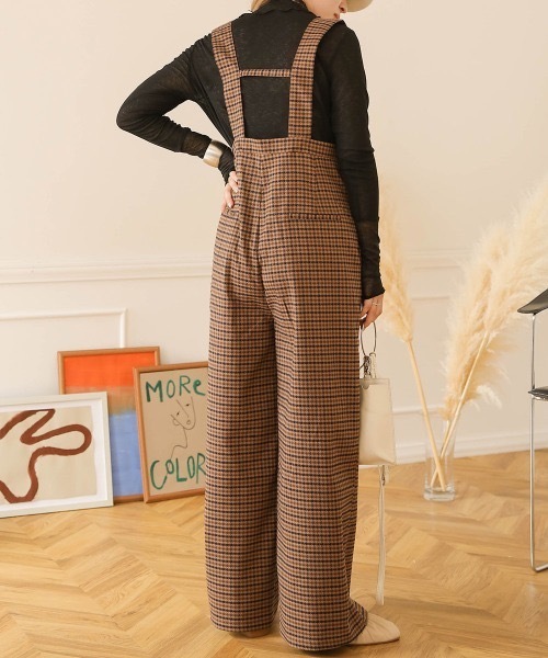 Bab(バブ)の「ハイウエストサロペット(サロペット/オーバーオール・レディース・ブラウン/ベージュ/ブラック・MEDIUM)」の11枚目の写真