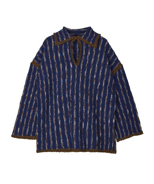 【送料込】 HAND STITCH STRIPE KNIT TOP（ニット/セーター）｜Ameri トップス