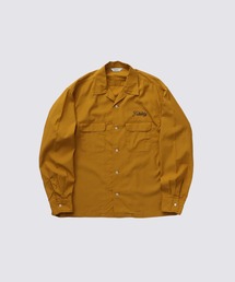FIDELITY | LOGO EMB TENCEL L/S SHIRT / 長袖オープンカラーシャツ(シャツ/ブラウス)