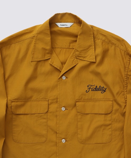 FIDELITY（フィデリティ）の「LOGO EMB TENCEL L/S SHIRT / 長袖オープンカラーシャツ（シャツ/ブラウス・メンズ・ネイビー/イエロー/オフホワイト・MEDIUM/LARGE）」の10枚目の写真