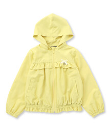 【撥水加工】マットタフタフリルギャザーフードブルゾン(90~150cm)