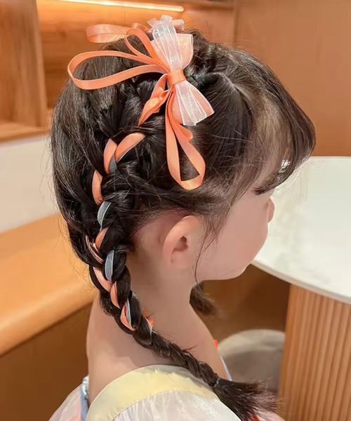 CALIFORNIA OUTFITTERS（カリフォルニア アウトフィッターズ）の「3-1A28 【選べる7色展開】ロングリボン ヘアクリップ 2Pセット（バレッタ/ヘアクリップ・レディース・パープル/グリーン/レッド/ピンク/ブルー/ライトブルー/オレンジ・ONESIZE）」の7枚目の写真