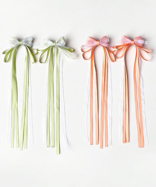 CALIFORNIA OUTFITTERS（カリフォルニア アウトフィッターズ）の「3-1A28 【選べる7色展開】ロングリボン ヘアクリップ 2Pセット（バレッタ/ヘアクリップ・レディース・パープル/グリーン/レッド/ピンク/ブルー/ライトブルー/オレンジ・ONESIZE）」の13枚目の写真