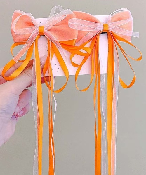 CALIFORNIA OUTFITTERS（カリフォルニア アウトフィッターズ）の「3-1A28 【選べる7色展開】ロングリボン ヘアクリップ 2Pセット（バレッタ/ヘアクリップ・レディース・パープル/グリーン/レッド/ピンク/ブルー/ライトブルー/オレンジ・ONESIZE）」の16枚目の写真