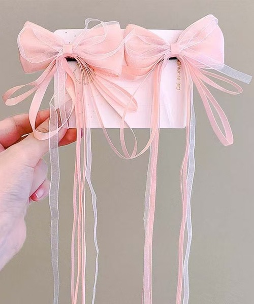 CALIFORNIA OUTFITTERS（カリフォルニア アウトフィッターズ）の「3-1A28 【選べる7色展開】ロングリボン ヘアクリップ 2Pセット（バレッタ/ヘアクリップ・レディース・パープル/グリーン/レッド/ピンク/ブルー/ライトブルー/オレンジ・ONESIZE）」の17枚目の写真