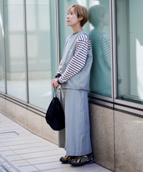Snow Peak(スノーピーク)の「Light Mountain Cloth Skirt(スカート・レディース・ベージュ/ブラック/ブルー・1/2/3/4)」の14枚目の写真