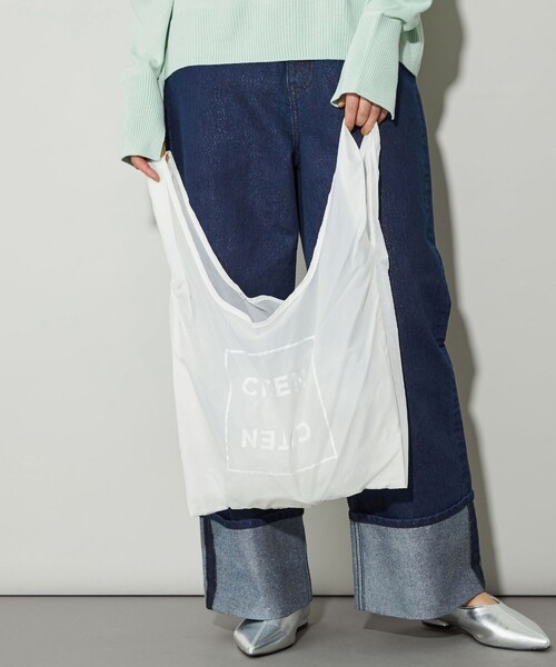 CITEN(シテン)の「<CITEN>CITENクッションチャームエコバッグM(エコバッグ/サブバッグ・レディース・ダークグレー/ベージュ/ライトブルー/ホワイト/オレンジ・FREE)」の1枚目の写真