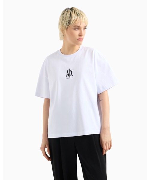 ARMANI EXCHANGE(アルマーニエクスチェンジ)の「【A|X アルマーニ エクスチェンジ】ICON 半袖クルーネックTシャツ/BOY BOXY(Tシャツ/カットソー・レディース・ブラック/ホワイト・LARGE/MEDIUM/SMALL/X-SMALL/X-LARGE)」の16枚目の写真