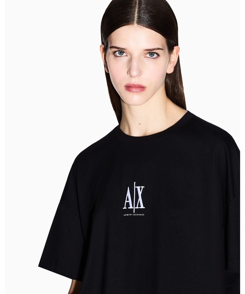 ARMANI EXCHANGE(アルマーニエクスチェンジ)の「【A|X アルマーニ エクスチェンジ】ICON 半袖クルーネックTシャツ/BOY BOXY(Tシャツ/カットソー・レディース・ブラック/ホワイト・LARGE/MEDIUM/SMALL/X-SMALL/X-LARGE)」の10枚目の写真