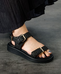 PAOLO BOVE（パオロボーヴ）の「【PAOLO BOVE / パオロ ボーヴ】ラフィアベルトサンダル / 厚底サンダル【web限定】（サンダル）」