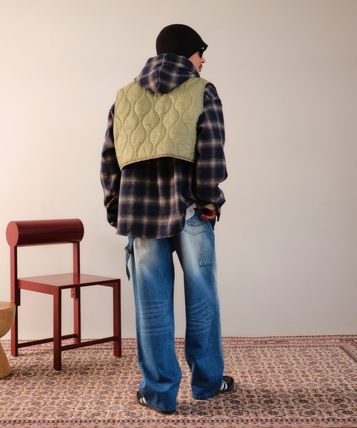 #Re:room（リルーム）の「ヴィンテージペインターワイドデニムパンツ（デニムパンツ・メンズ・ブルー/ブラック・MEDIUM/LARGE/SMALL）」の18枚目の写真